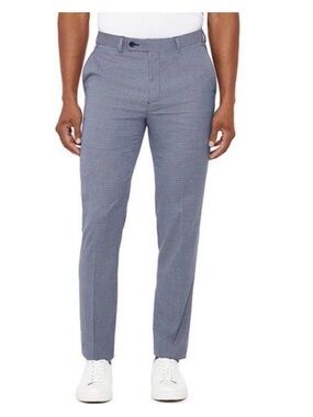 Ben Sherman Men's Suit Pant in Sharkskin Blue